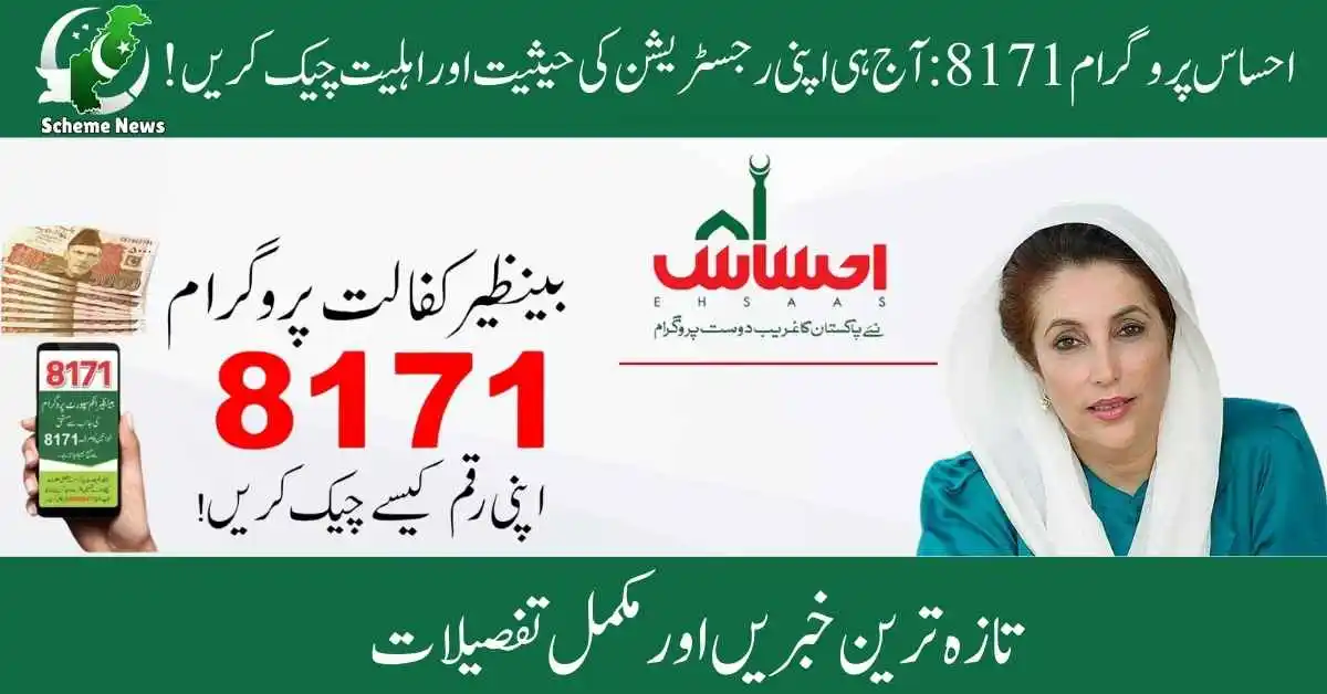 Ehsaas Program 8171 eligibility check online 2025. Check registration status for Ehsaas Program 8171 instantly. Ehsaas Program 8171 CNIC verification and update.