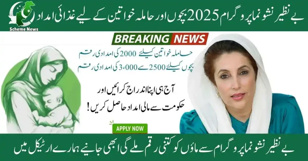 Benazir Nashonuma Program registration process for pregnant women and children in Pakistan. How to apply for Benazir Nashonuma Program online and check eligibility. Benefits and stipend details of Benazir Nashonuma Program 2025 for women.